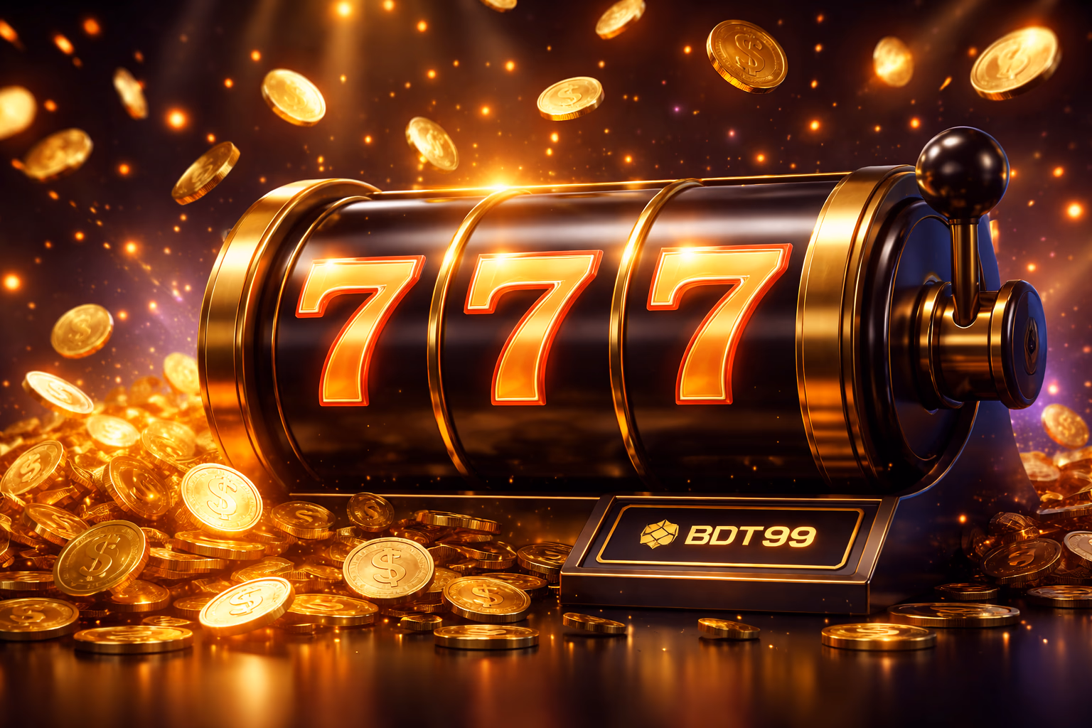 Stylish Bangladeshi woman in elegant attire enjoying a premium slot machine with golden lighting and luxurious casino ambiance at BDT99